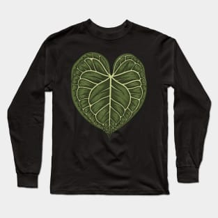 Anthurium Clarinervium Big Leaf Long Sleeve T-Shirt